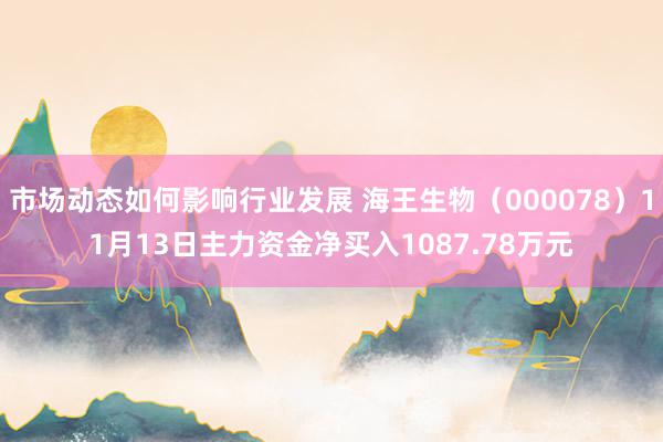 市场动态如何影响行业发展 海王生物（000078）11月13日主力资金净买入1087.78万元