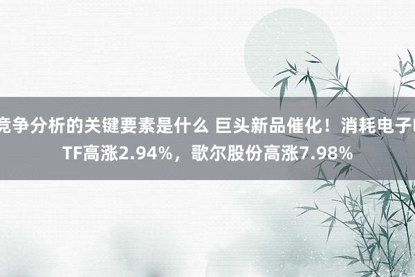 竞争分析的关键要素是什么 巨头新品催化！消耗电子ETF高涨2.94%，歌尔股份高涨7.98%