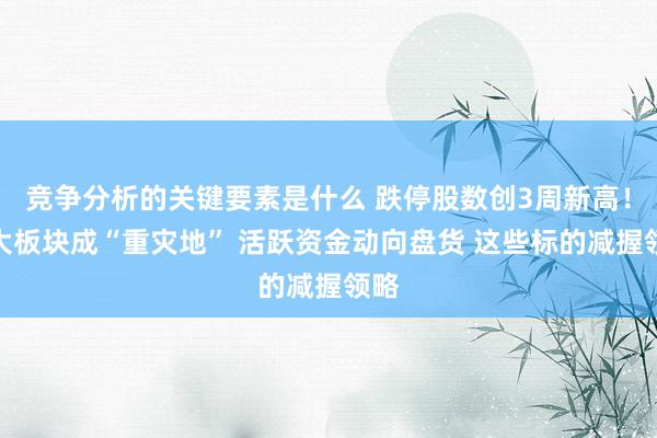 竞争分析的关键要素是什么 跌停股数创3周新高！三大板块成“重灾地” 活跃资金动向盘货 这些标的减握领略