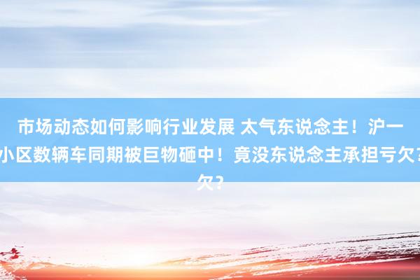 市场动态如何影响行业发展 太气东说念主！沪一小区数辆车同期被巨物砸中！竟没东说念主承担亏欠？