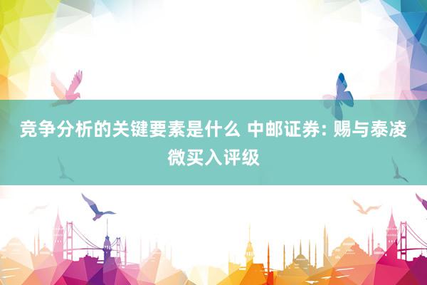 竞争分析的关键要素是什么 中邮证券: 赐与泰凌微买入评级