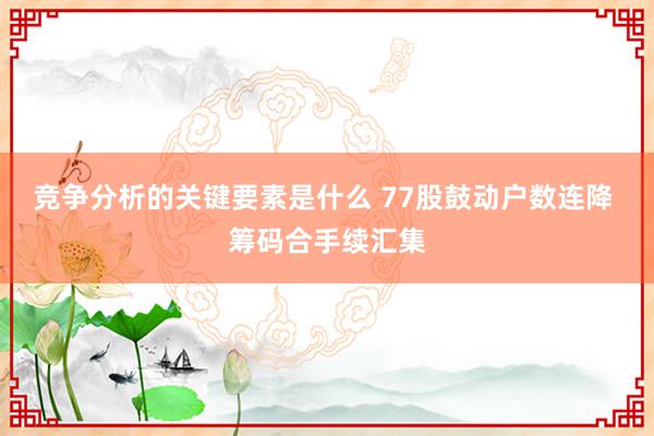 竞争分析的关键要素是什么 77股鼓动户数连降 筹码合手续汇集