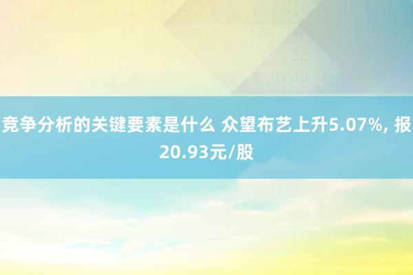 竞争分析的关键要素是什么 众望布艺上升5.07%, 报20.93元/股