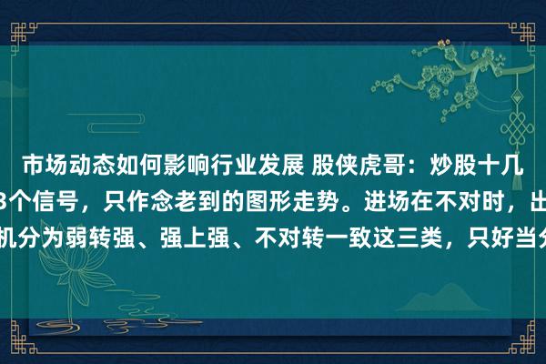 市场动态如何影响行业发展 股侠虎哥：炒股十几年，短线打板就死啃这3个信号，只作念老到的图形走势。进场在不对时，出局在一致间，进场时机分为弱转强、强上强、不对转一致这三类，只好当分时K线搭配量能同期变强或转一致即是咱们很好的...