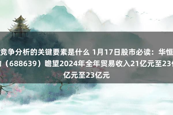 竞争分析的关键要素是什么 1月17日股市必读：华恒生物（688639）瞻望2024年全年贸易收入21亿元至23亿元