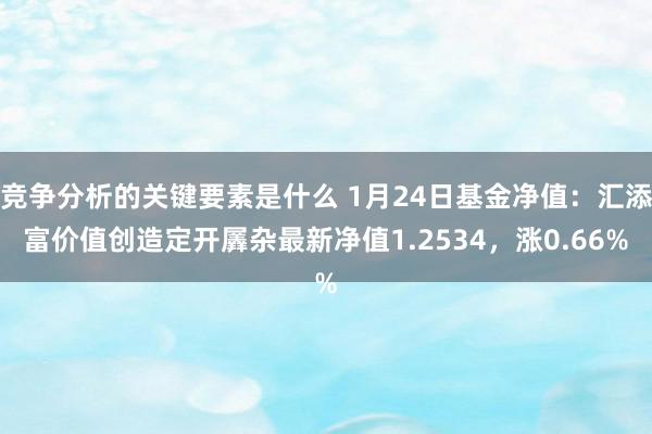 竞争分析的关键要素是什么 1月24日基金净值：汇添富价值创造定开羼杂最新净值1.2534，涨0.66%