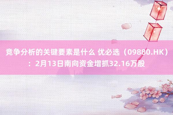 竞争分析的关键要素是什么 优必选（09880.HK）：2月13日南向资金增抓32.16万股